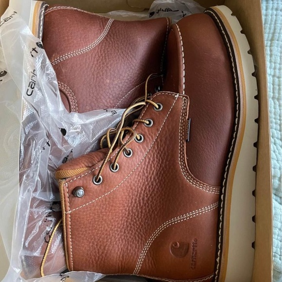 Carhartt Other - 10W Carhartt Men's 6 Inch Waterproof Wedge Steel Toe Work Boot, Tan, 10 Wide